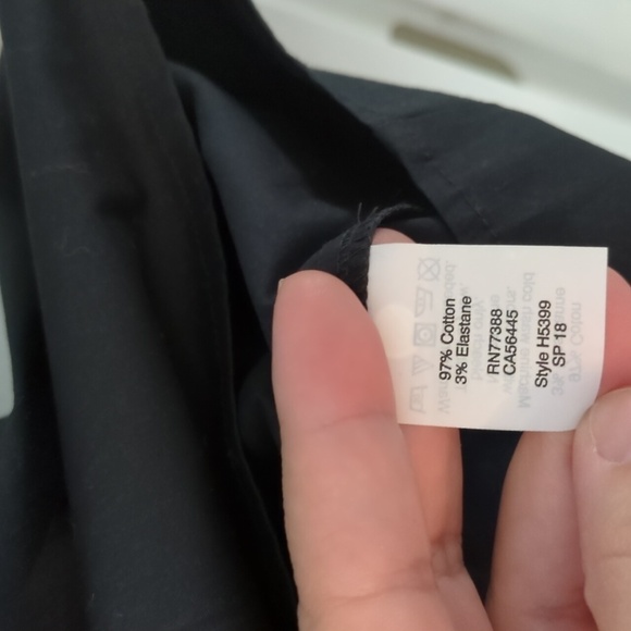 J Crew Black Flutter sleeves Shift V Neck Poplin dress Sz 10 LBD Minimalist - Picture 5 of 7